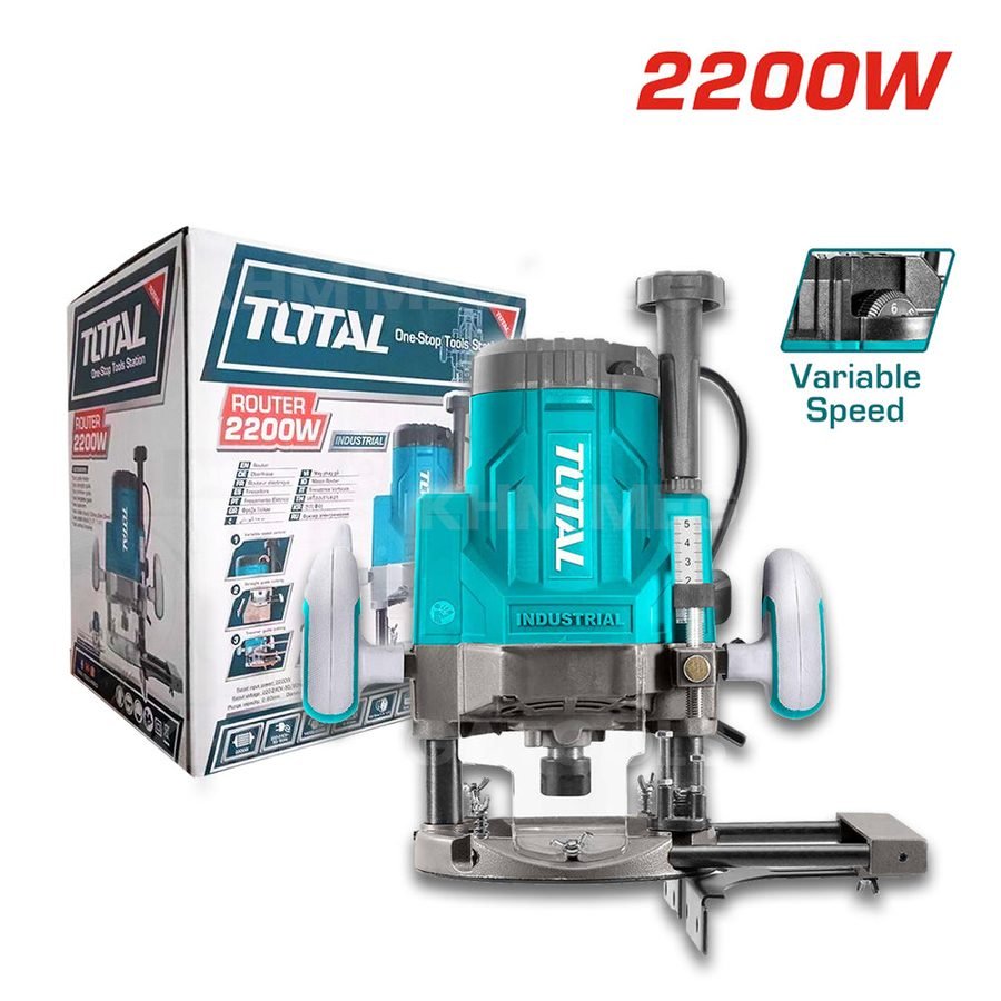 Total Total TR111226 Plunge Router (2200W), Power Tools Routers & Planers — Southend Philippines
