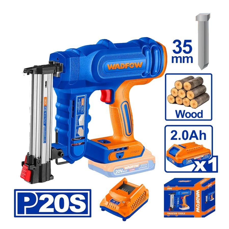 Wadfow Wadfow WBJ1308 Cordless Brad Nailer, Power Tools Nailers & Staplers — Southend Philippines