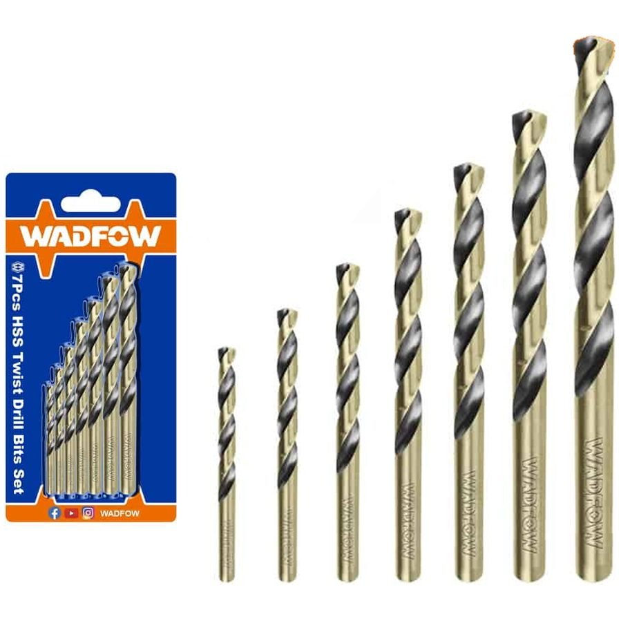 Wadfow Wadfow UWTD3K01 HSS Twist Drill Bit Set 7 Pcs, Power Tools Drills & Drivers — Southend Philippines
