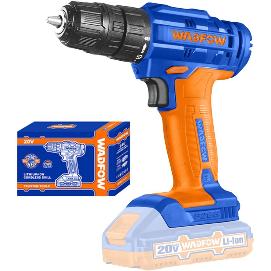 Wadfow Wadfow WCDP511 Li-Ion Cordless Drill 20V, Power Tools Drills & Drivers — Southend Philippines