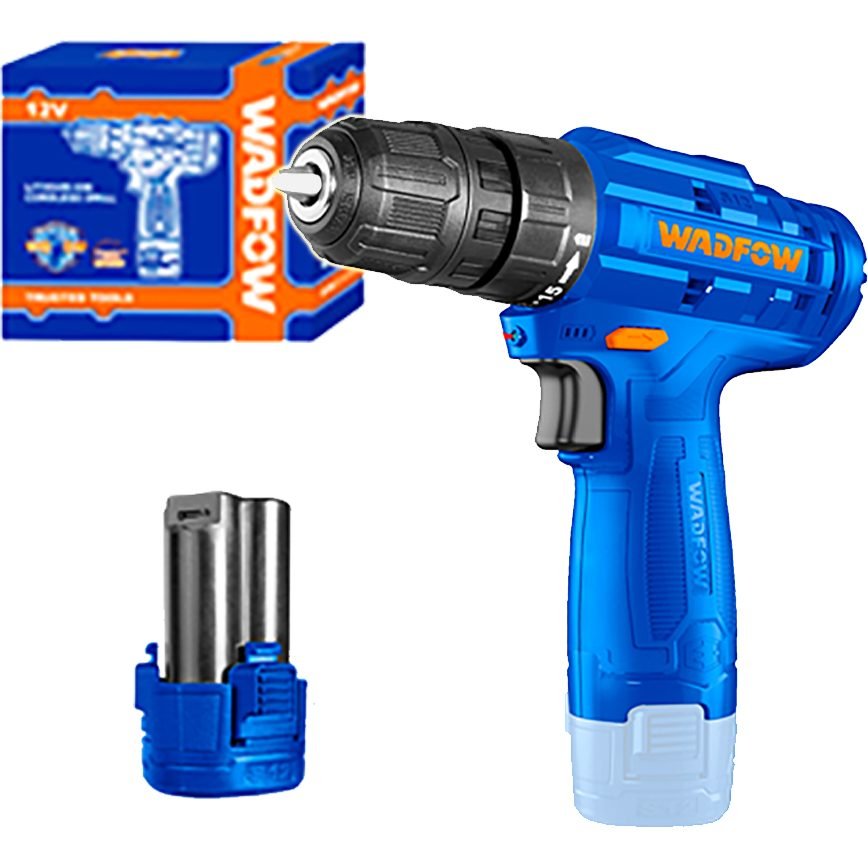 Wadfow Wadfow WCDS510 Li-Ion Cordless Drill 12v 1.5AH, Power Tools Drills & Drivers — Southend Philippines