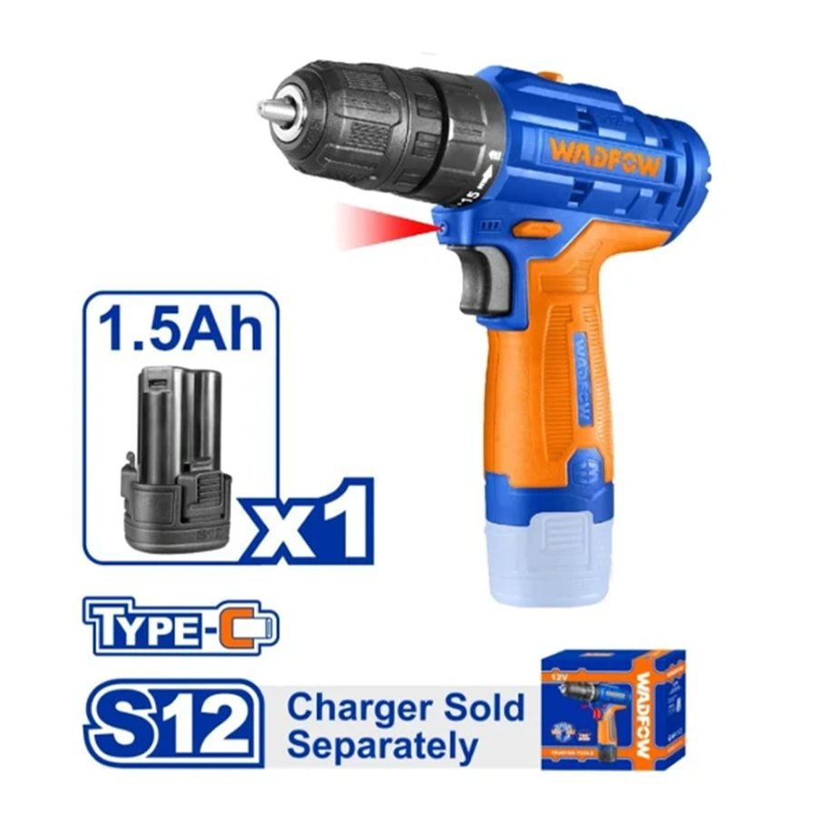Wadfow Wadfow WCDS565 Cordless Drill 12V 20Nm, Power Tools Drills & Drivers — Southend Philippines