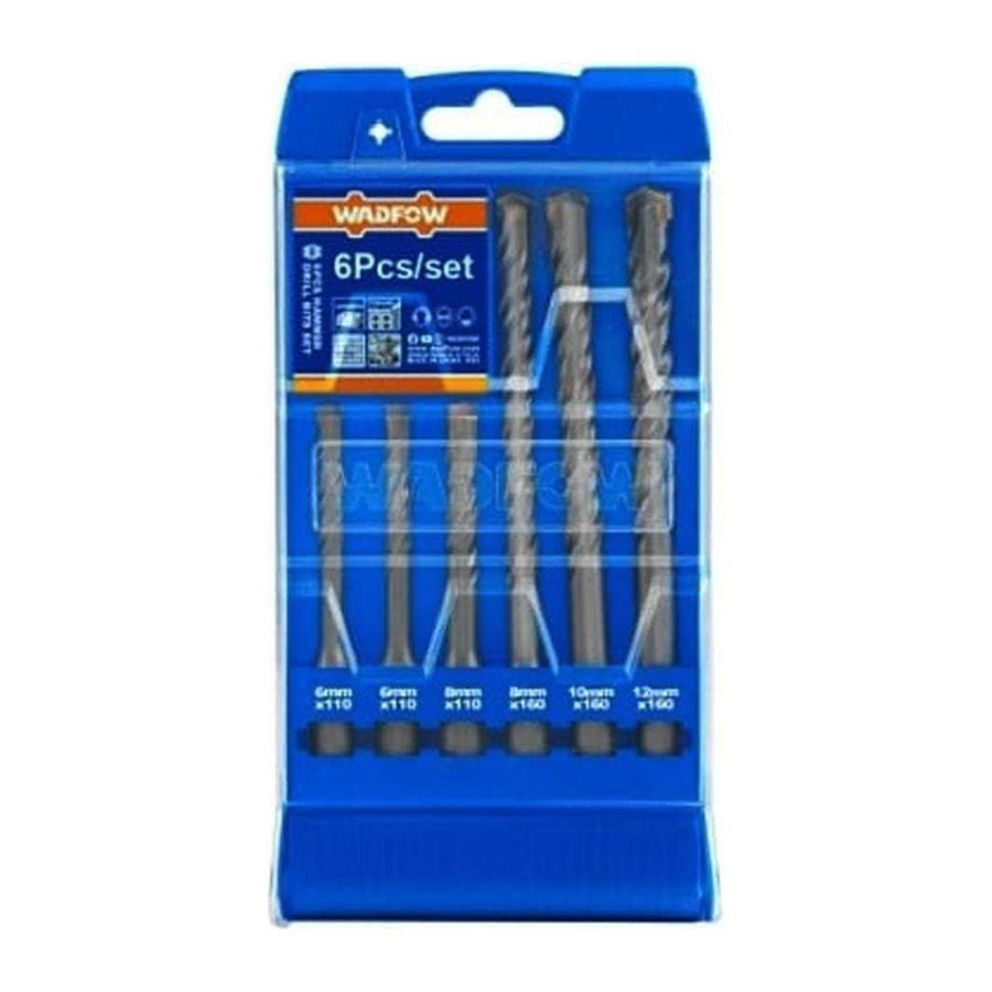 Wadfow Wadfow WHD6B06 SDS-Plus Hammer Drill Bit Set 6 Pcs, Power Tools Rotary & Demolition — Southend Philippines