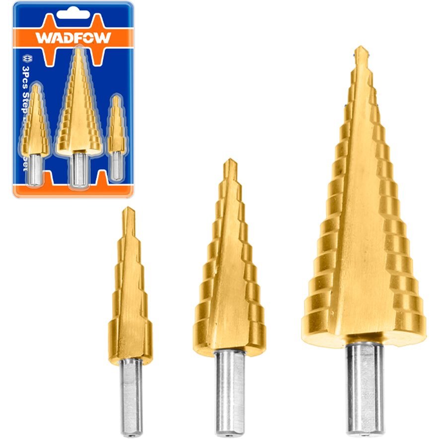 Wadfow Wadfow WJD3401 Step Drill Bit Set 3 Pcs, Power Tools Drills & Drivers — Southend Philippines