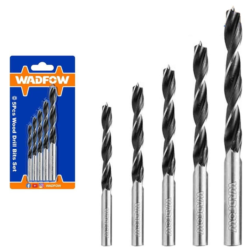 Wadfow Wadfow WSJ3K01 Wood Drill Bit Set 5 Pcs, Power Tools Drills & Drivers — Southend Philippines