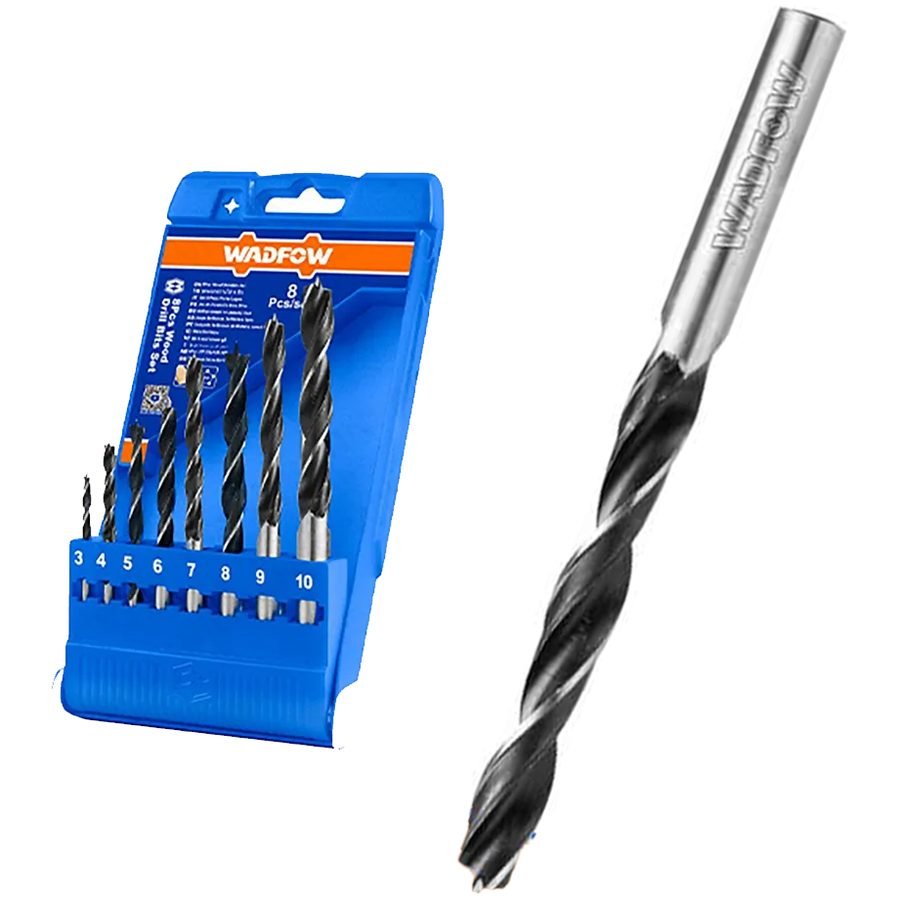 Wadfow Wadfow WSJ6B08 Wood Drill Bit Set 8 Pcs, Power Tools Drills & Drivers — Southend Philippines