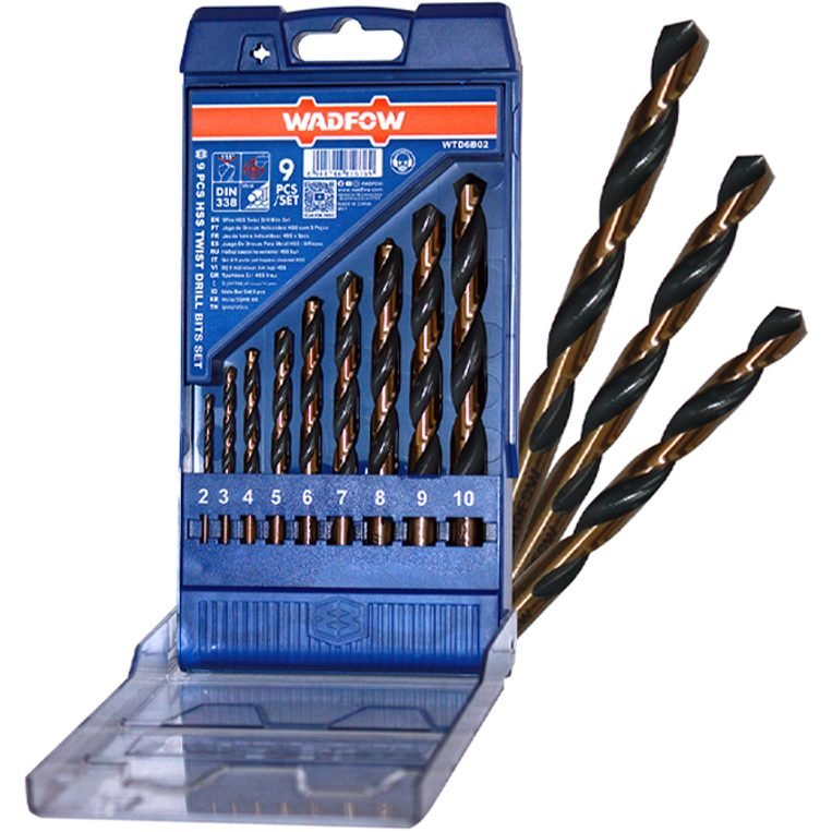 Wadfow Wadfow WTD6B02 HSS Twist Drill Bit Set 9 Pcs, Power Tools Drills & Drivers — Southend Philippines
