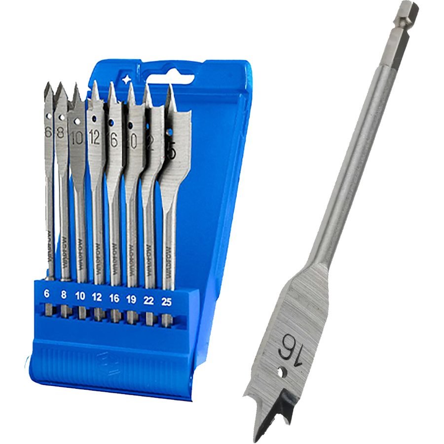 Wadfow Wadfow WWF6B08 Flat Wood Drill Bit Set 8 Pcs, Power Tools Drills & Drivers — Southend Philippines
