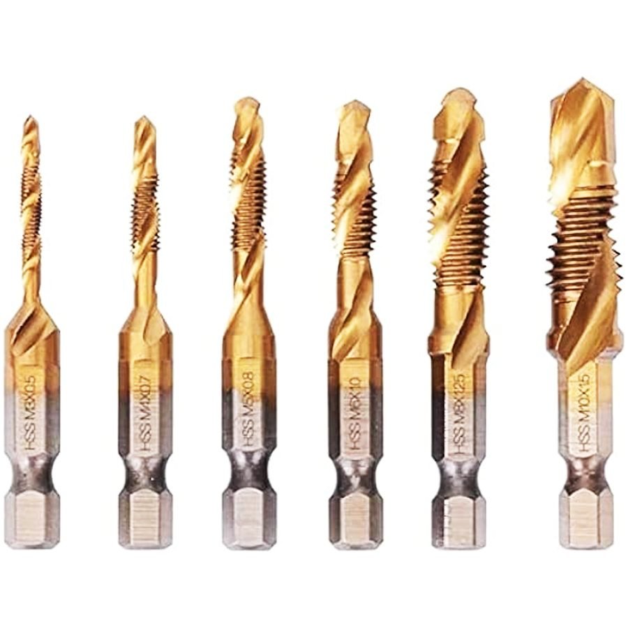 WorkPro Workpro WP400510WE HSS Spiral Flute Tap & Drill Bit Set 6 Pcs, Power Tools Drills & Drivers — Southend Philippines