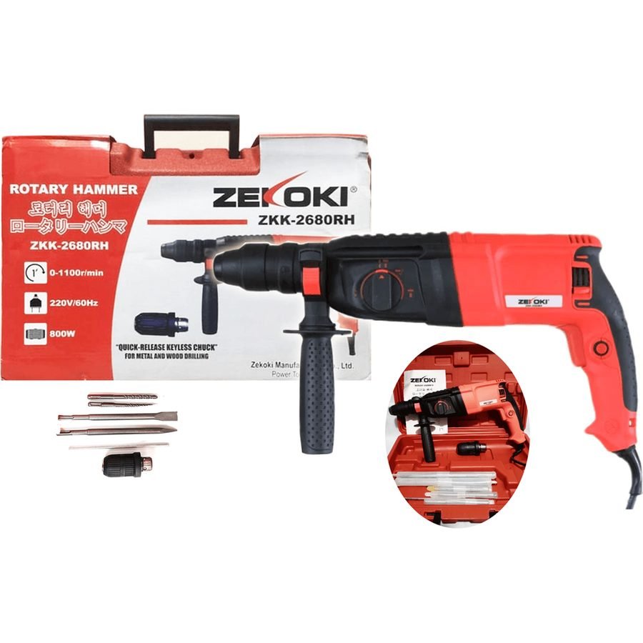 Zekoki Zekoki ZKK-2680RH SDS-Plus Rotary Hammer 800mm 26mm, Power Tools Rotary & Demolition — Southend Philippines