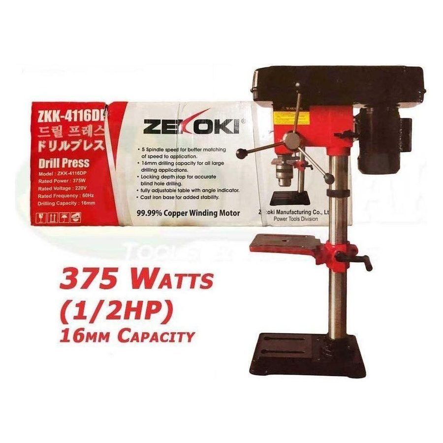 Zekoki Zekoki ZKK-4116DP Drill Press 375W(1/2HP), Power Tools Drills & Drivers — Southend Philippines