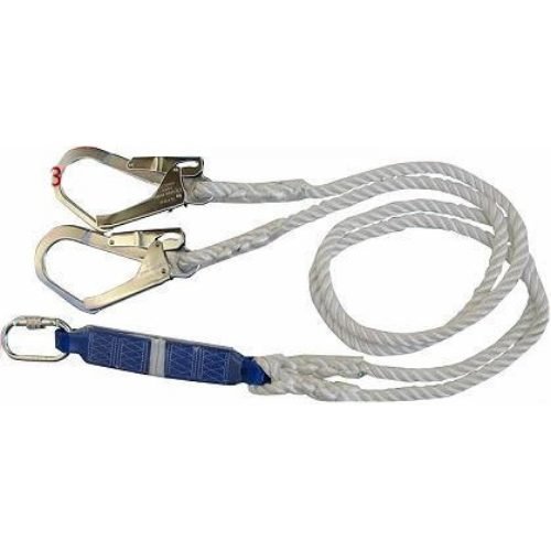 Adela Double Lanyard Rope Type W/ Shock Absorber, Big Hook Model EF32