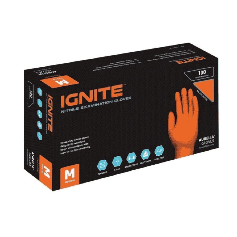 Aurelia Ignite Nitrile Gloves Heavy Duty Disposable, PPE Hand Protection — Southend Philippines