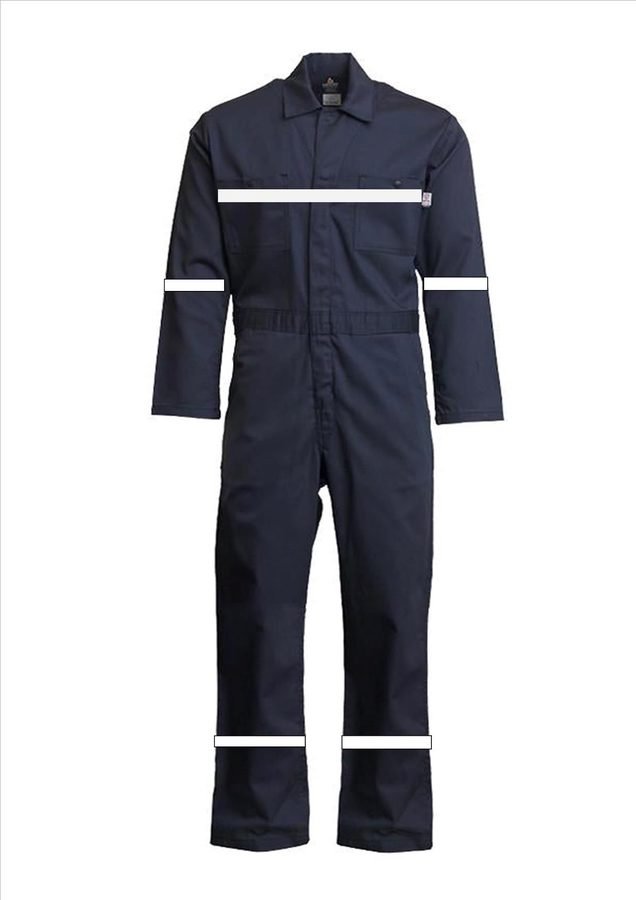 Cotton Twill Coverall With Reflector