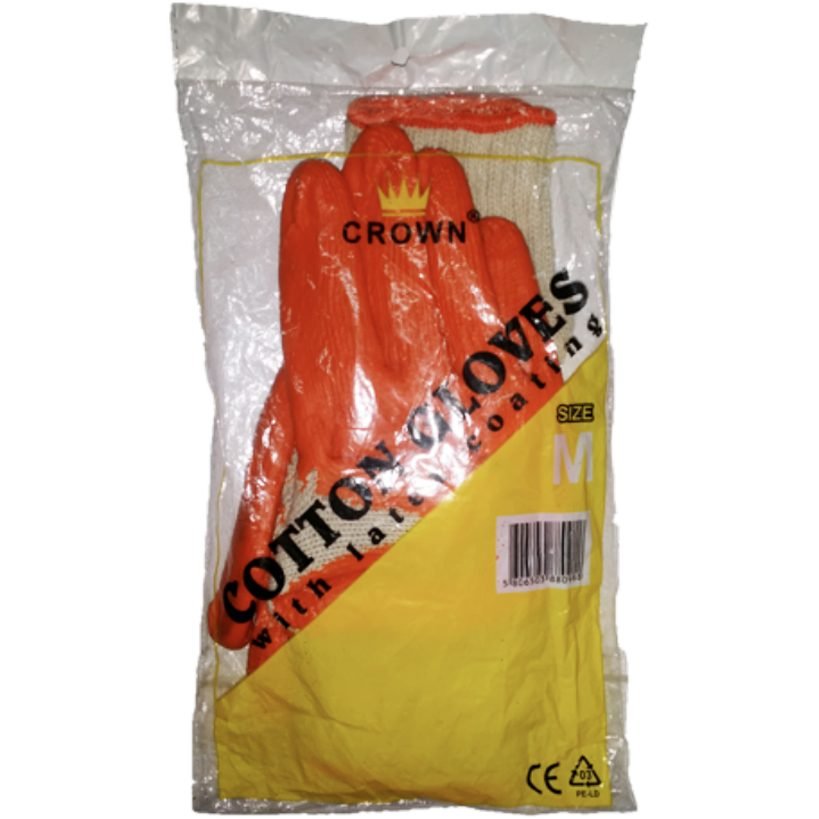 Crown Crown Cotton Gloves With Latex, PPE Hand Protection — Southend Philippines
