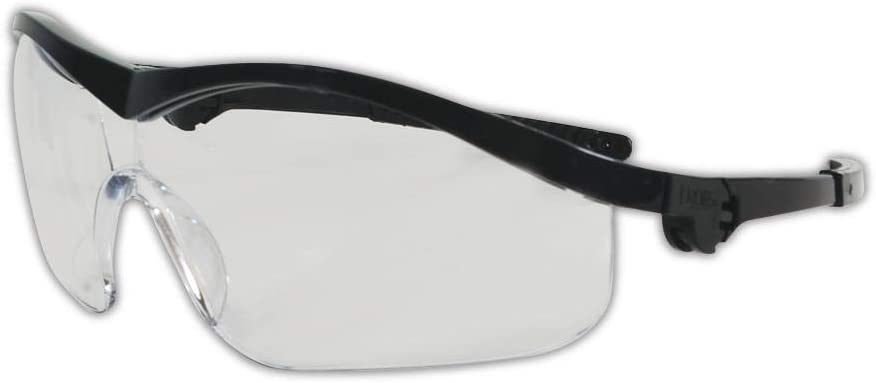 MCR Crews® Safety ST110 Storm Safety Glasses With Black Frame And Clear 