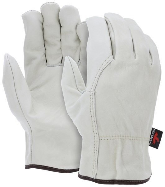 MCR Safety Leather Drivers Work Gloves Select Grade Grain Unlined Cow Le