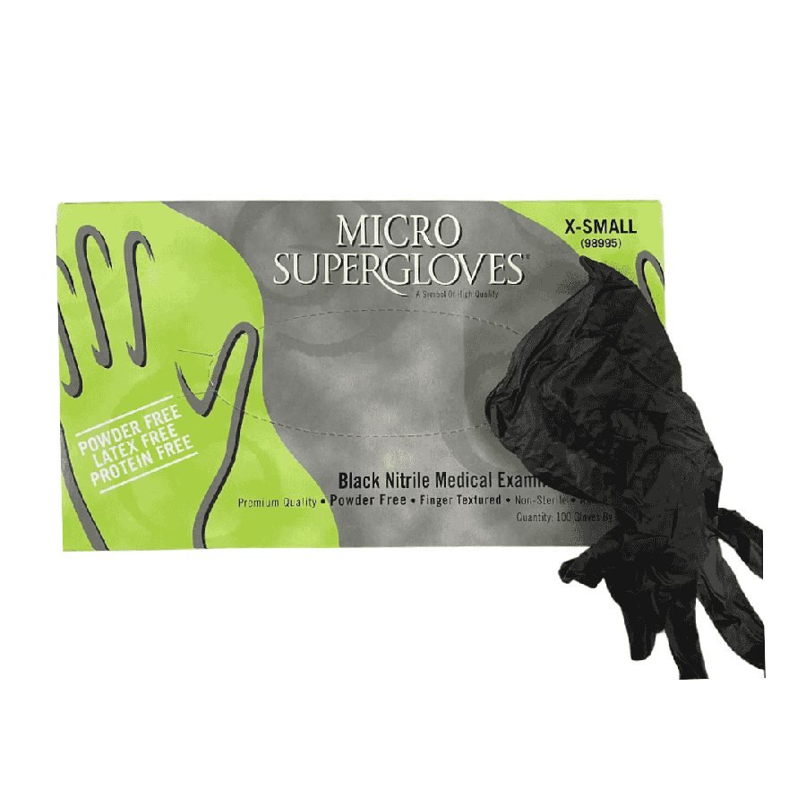 Microsuper Nitrile Gloves Disposable Black, PPE Hand Protection — Southend Philippines