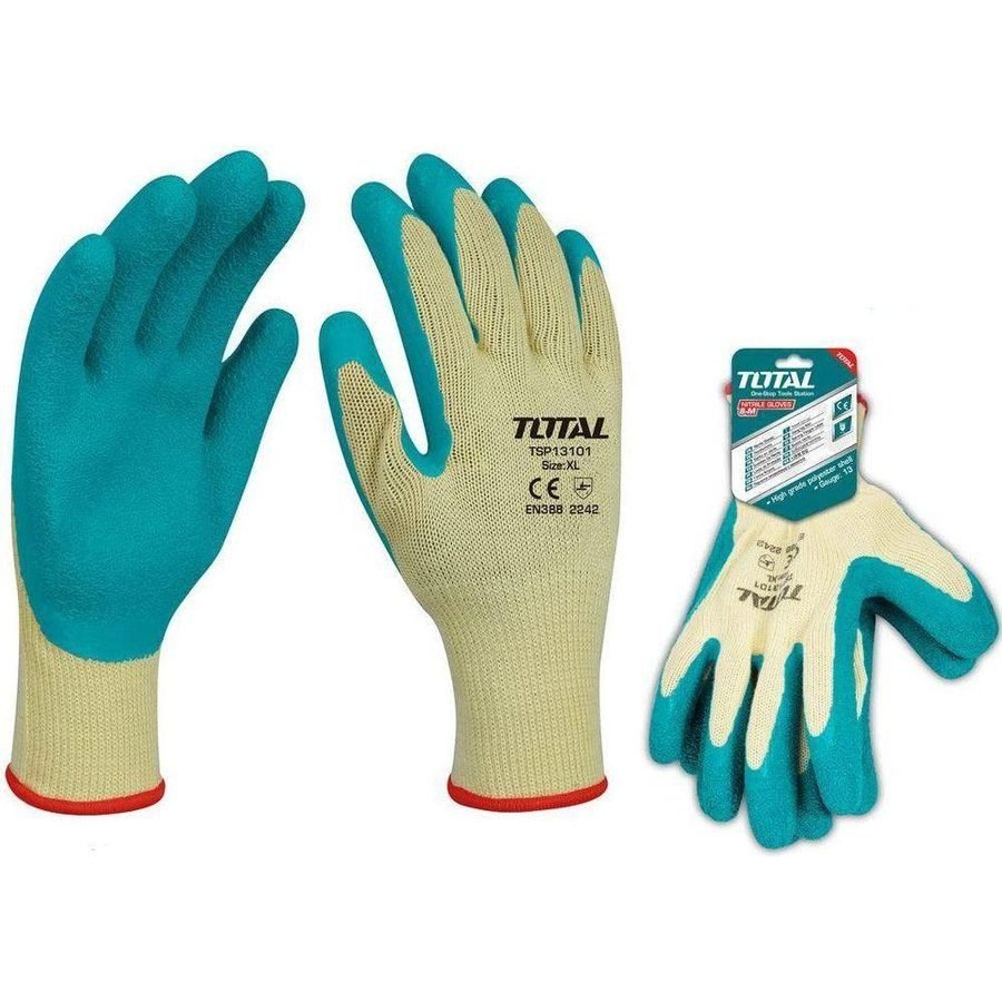 Total Total TSP13101 Cotton Gloves With Latex Palm, PPE Hand Protection — Southend Philippines