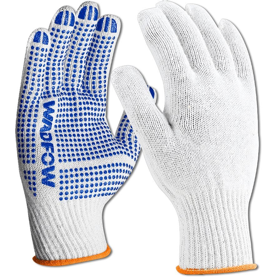 Wadfow Wadfow WKG1801 Knitted & Pvc Dots Gloves, PPE Hand Protection — Southend Philippines