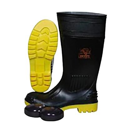 WY-131 BLACK STEEL TOE PVC BOOTS, PPE Foot Protection — Southend Philippines