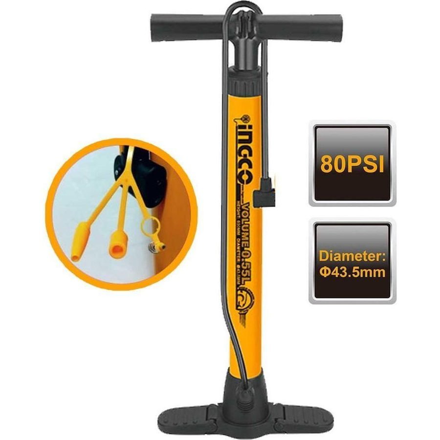 Ingco Ingco MPP4501 Aluminum Tire Hand Pump Inflator 80psi, Pumps & Motors Pumps — Southend Philippines