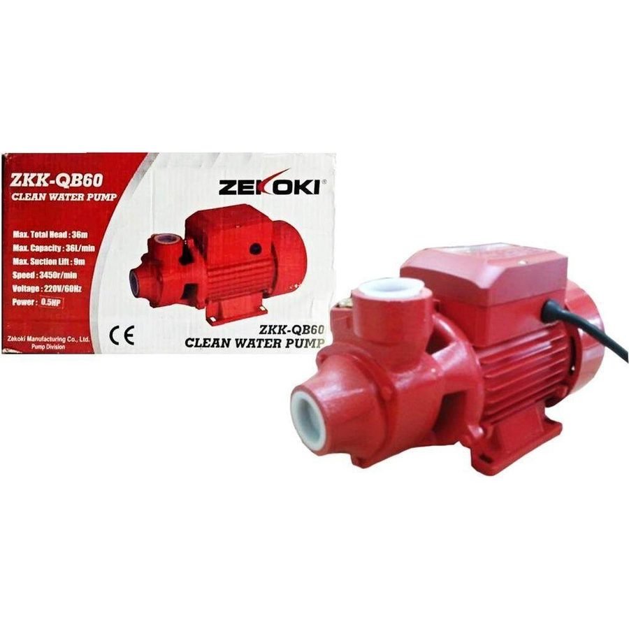 Zekoki Zekoki ZKK-QB60 Peripheral Water Pump 1/2HP, Pumps & Motors Booster & Jet — Southend Philippines