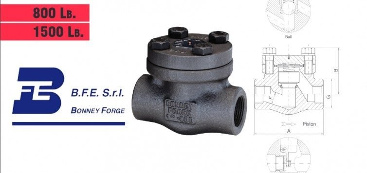 Bonney Forge Bolted Bonnet- 800 Lb. & 1500 Lb. Check Valves, Valves Check Valves — Southend Philippines