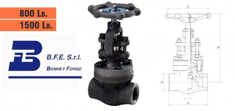 Bonney Forge Bolted Bonnet- 800 Lb. & 1500 Lb. Globe Valves, Valves Globe Valves — Southend Philippines