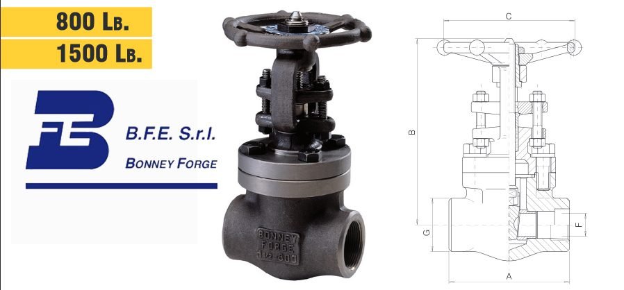 Bonney Forge Bolted Bonnet Gate- 800 Lb. & 1500 Lb. Valves, Valves Gate Valves — Southend Philippines