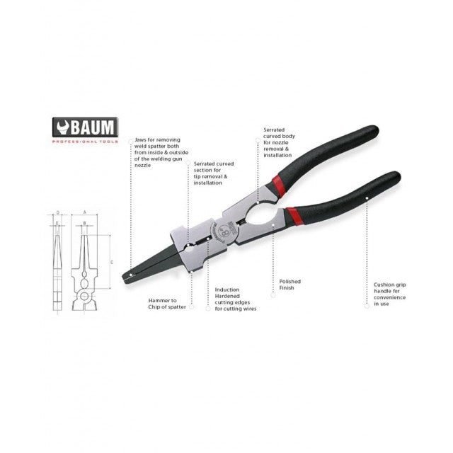 BAUM Mig Welding Pliers 200mm, Welding Supplies Welding Machines — Southend Philippines