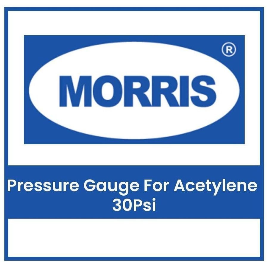 Morris Pressure Gauge For Acetylene 30 Psi, Welding Supplies Regulators & Gauges — Southend Philippines