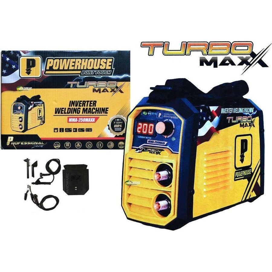 Powerhouse Powerhouse MMA-250 DC Inverter Welding Machine (TURBOMAXX) 250A, Welding Supplies Welding Machines — Southend Phil