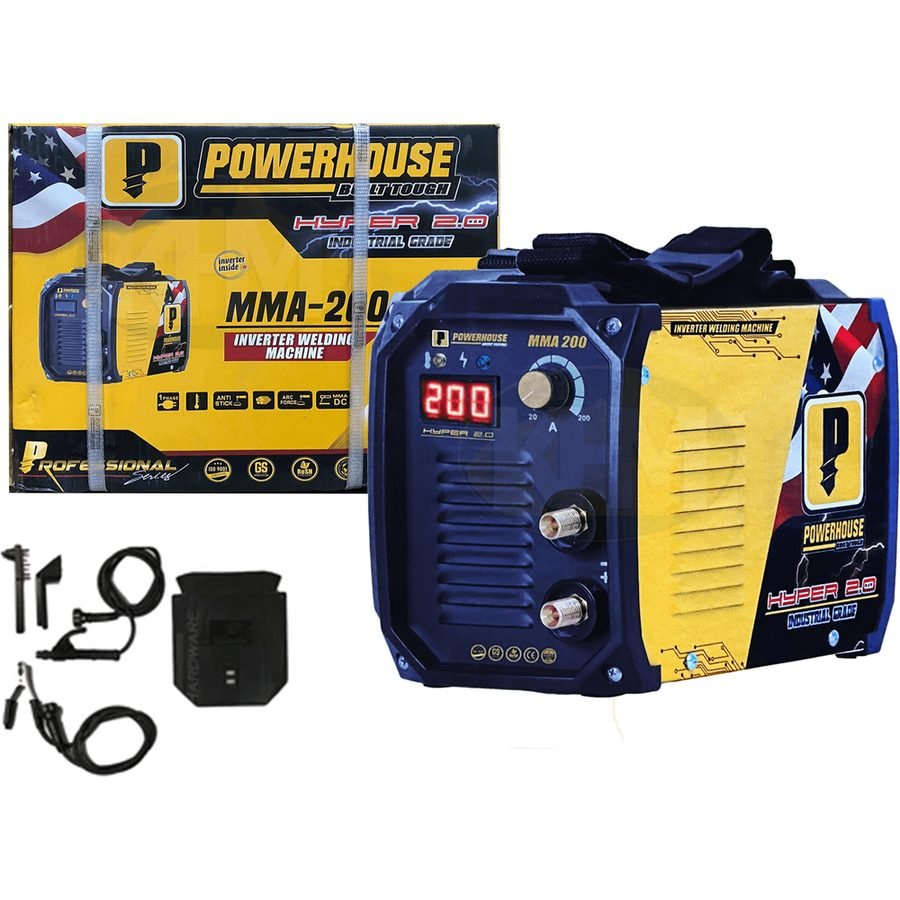 Powerhouse Powerhouse MMA 200 (Mini) DC Inverter Welding Machine (Hyper Series) 200, Welding Supplies Welding Machines — Sout