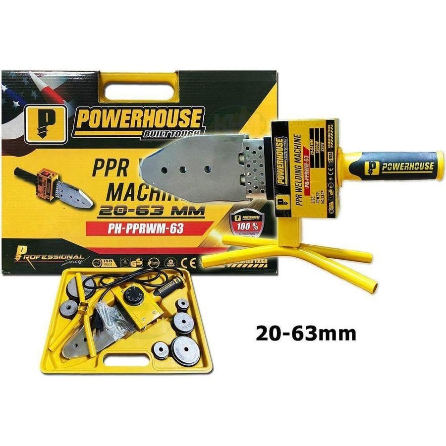Powerhouse Powerhouse PH-PPRWM-63 Pipe Fusion / PPR Welding Machine (20-63mm), Welding Supplies Welding Machines — Southend P